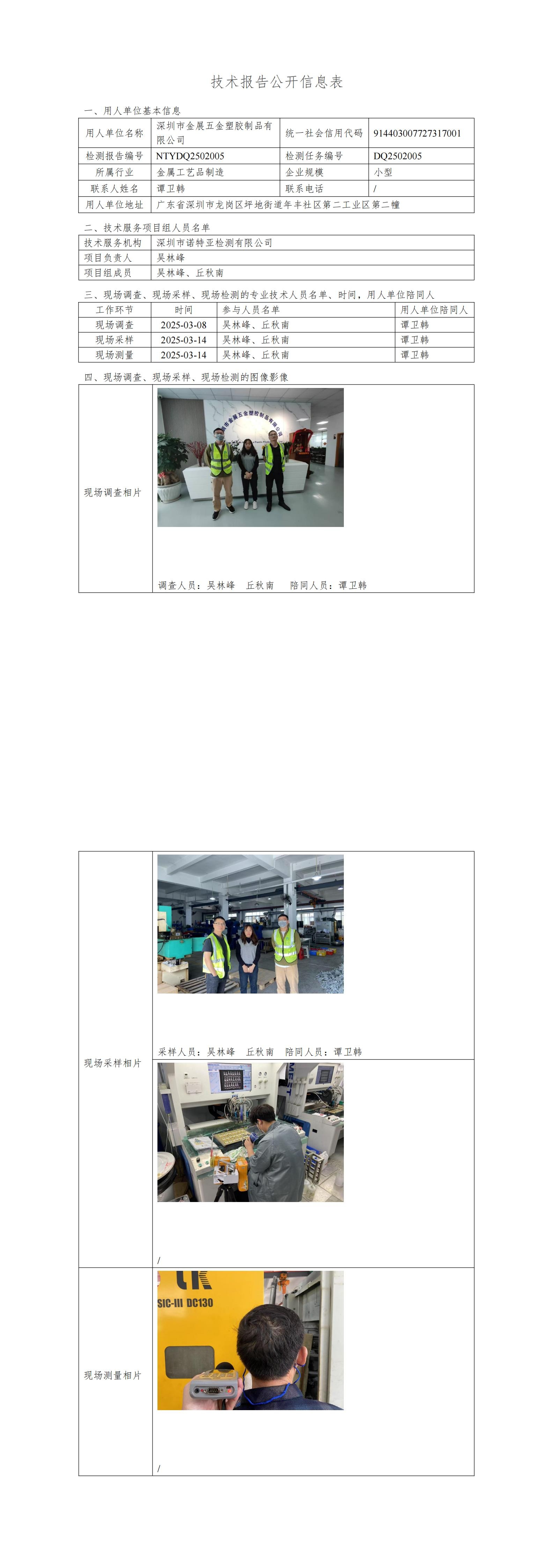 NTYDQ2502005  深圳市金展五金塑膠制品有限公司